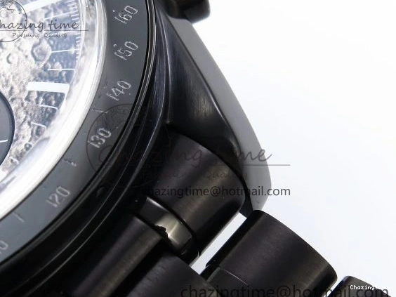 0307 Speedmaster Black Benom PVD Moon RMF Best Edition on PVD Bracelet Lemania HW WrinkleFree 7727